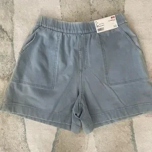 Uniqlo Shorts Uniqlo Denim Jersey Shorts Women Sz Sm Cotton